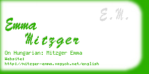 emma mitzger business card